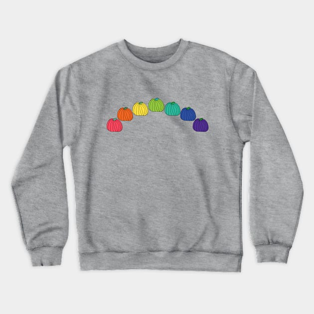 Eat the Pumpkin Rainbow Crewneck Sweatshirt by ellenhenryart